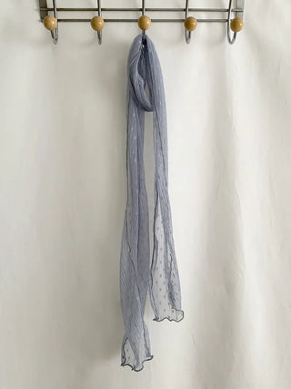 Tinel Dot See-through Pattern Long Scarf