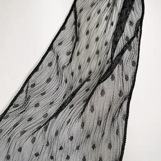 Tinel Dot See-through Pattern Long Scarf
