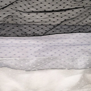 Tinel Dot See-through Pattern Long Scarf