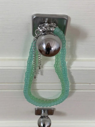 Mint Green Variation Seed Beads Acrylic Bead Necklace 4 Types