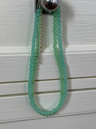 Mint Green Variation Seed Beads Acrylic Bead Necklace 4 Types