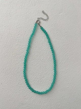 Mint Green Variation Seed Beads Acrylic Bead Necklace 4 Types