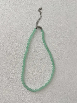 Mint Green Variation Seed Beads Acrylic Bead Necklace 4 Types