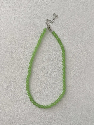 Mint Green Variation Seed Beads Acrylic Bead Necklace 4 Types