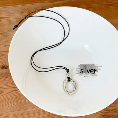 Fluid Loop Bold Pendant Knot Necklace