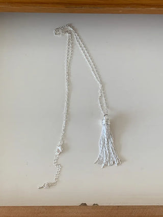 Glide Tassel Metal Long Drop Necklace