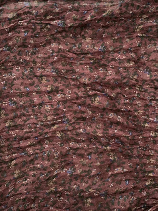 Fore Flower Pattern Wrinkle Long Scarf
