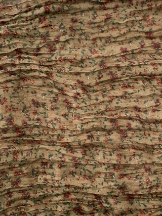 Fore Flower Pattern Wrinkle Long Scarf