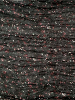Fore Flower Pattern Wrinkle Long Scarf