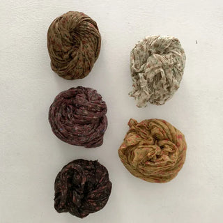 Fore Flower Pattern Wrinkle Long Scarf
