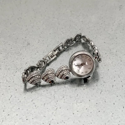 Love Cubic Bracelet Silver Metal Bracelet Wristwatch