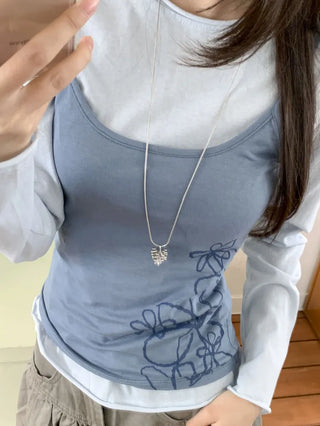 Pinecone Drop Leaf Silver Pinecone Long Necklace