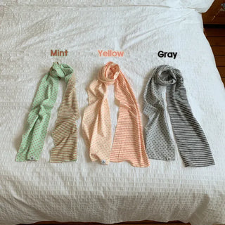 Candy Twin Dot Stripe Color Block Scarf Muffler