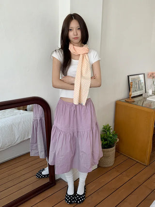 Candy Twin Dot Stripe Color Block Scarf Muffler