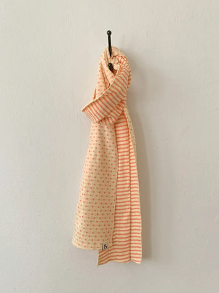 Candy Twin Dot Stripe Color Block Scarf Muffler