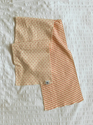 Candy Twin Dot Stripe Color Block Scarf Muffler