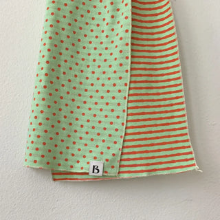 Candy Twin Dot Stripe Color Block Scarf Muffler
