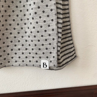 Candy Twin Dot Stripe Color Block Scarf Muffler