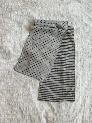 Candy Twin Dot Stripe Color Block Scarf Muffler