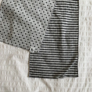 Candy Twin Dot Stripe Color Block Scarf Muffler