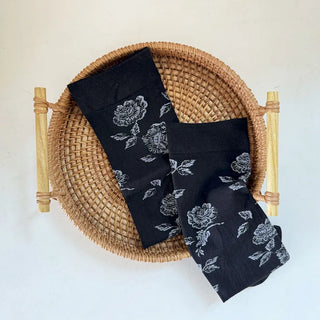 Vintage Rose Flower Pattern Knee Socks
