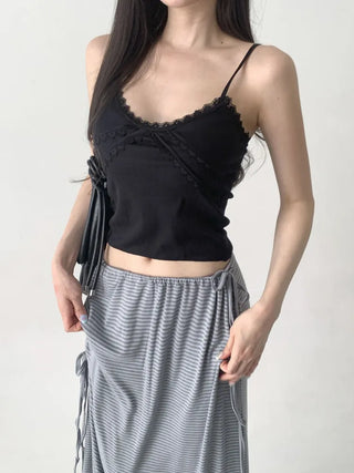Rubena Punching Lace Crop Cap Bralette Sleeveless