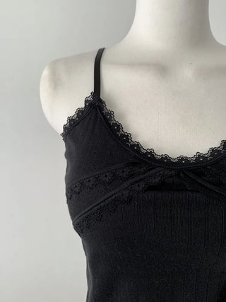 Rubena Punching Lace Crop Cap Bralette Sleeveless