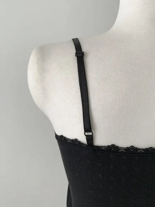 Rubena Punching Lace Crop Cap Bralette Sleeveless