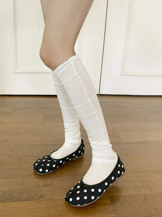 Mono Line Basic Slim Knee Socks