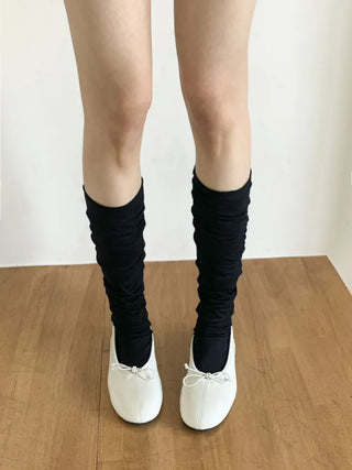 Mono Line Basic Slim Knee Socks