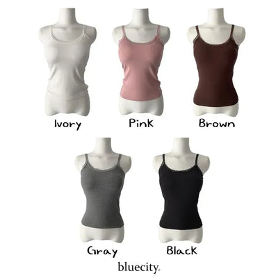 Letty Lace Basic Ribbed Bralette Sleeveless