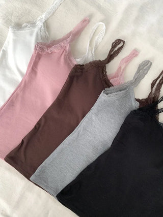 Letty Lace Basic Ribbed Bralette Sleeveless