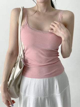 Letty Lace Basic Ribbed Bralette Sleeveless
