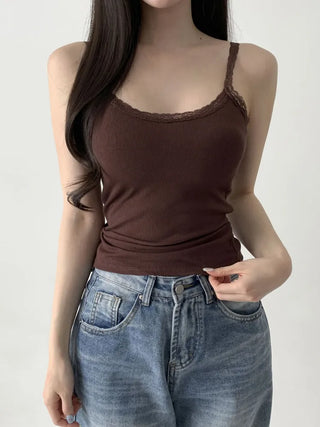 Letty Lace Basic Ribbed Bralette Sleeveless