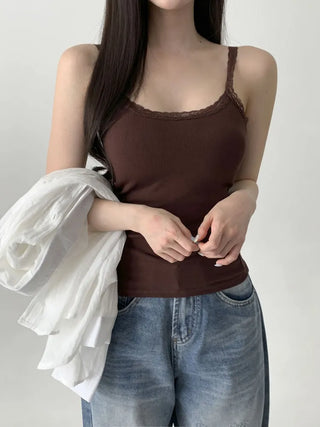 Letty Lace Basic Ribbed Bralette Sleeveless