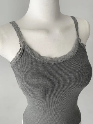 Letty Lace Basic Ribbed Bralette Sleeveless