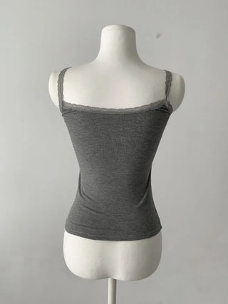 Letty Lace Basic Ribbed Bralette Sleeveless