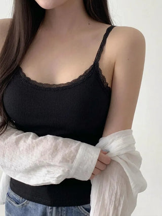 Letty Lace Basic Ribbed Bralette Sleeveless
