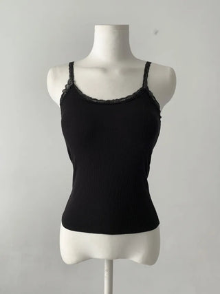 Letty Lace Basic Ribbed Bralette Sleeveless