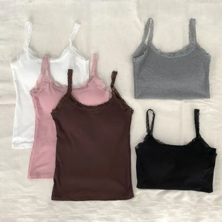Letty Lace Basic Ribbed Bralette Sleeveless