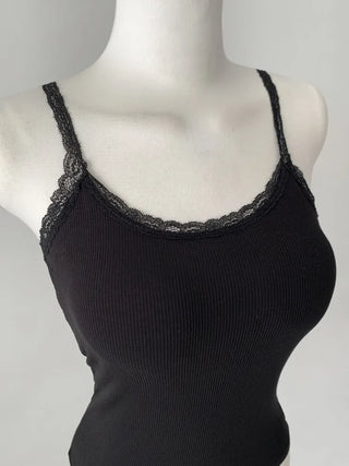 Letty Lace Basic Ribbed Bralette Sleeveless