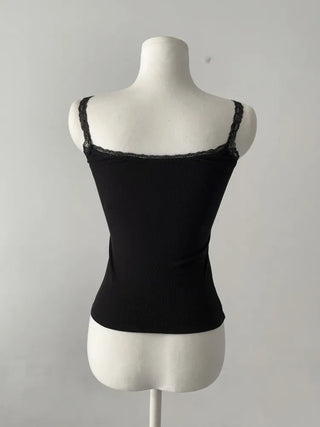 Letty Lace Basic Ribbed Bralette Sleeveless