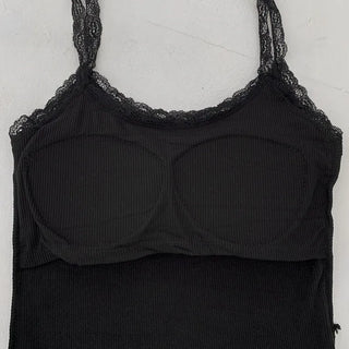 Letty Lace Basic Ribbed Bralette Sleeveless