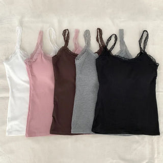 Letty Lace Basic Ribbed Bralette Sleeveless