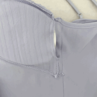 Popori Pastel Lace Ribbed Cap Bralette Sleeveless