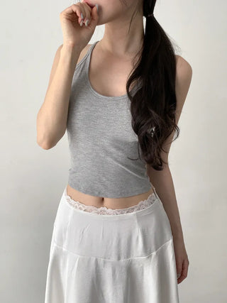 Venue Halterneck Ribbed Color Cap Bralette Sleeveless