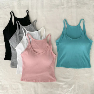 Venue Halterneck Ribbed Color Cap Bralette Sleeveless