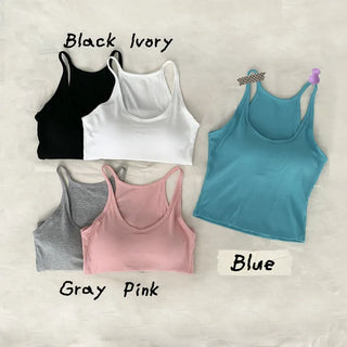 Venue Halterneck Ribbed Color Cap Bralette Sleeveless