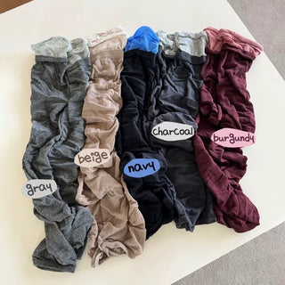 Color Block Shirred Contrast Long Leg Warmers