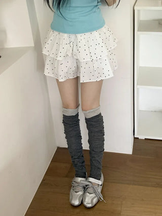 Color Block Shirred Contrast Long Leg Warmers